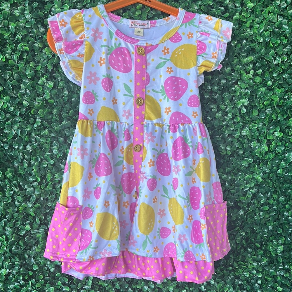 Colorful Fruit Print Dress